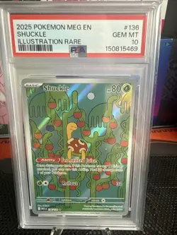 PSA 10 - Pokemon Shuckle 136/132 Mega Evolution Illustration Rare - Image 1