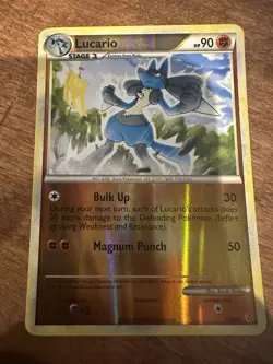 Lucario 19/95 Reverse Holo Rare Pokemon Card Unleashed Set - Image 1