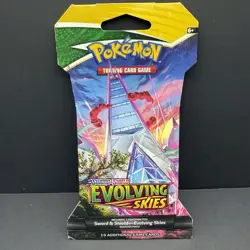 Pokemon TCG Sword & Shield Evolving Skies Sleeved Booster Pack FACTORY SEALED - Image 1
