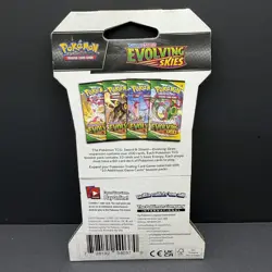 Pokemon TCG Sword & Shield Evolving Skies Sleeved Booster Pack FACTORY SEALED - Image 2