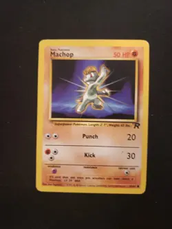 Machop 59/82 Pokemon Common Team Rocket Card HP Read Description - Image 1