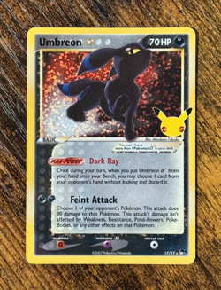 Pokemon Company Umbreon Star 17/17 Celebrations Classic Collection Holo EN - Image 1
