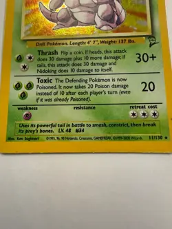 Pokemon Nidoking 11/130 Holo Rare Base Set 2 WOTC Vintage 1999-2000 HP/DMG - Image 4