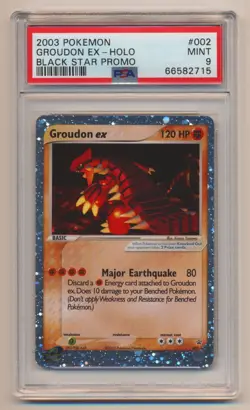 PSA 9 Pokemon Black Star Promo Holo Groudon EX #002 MINT Condition!! - Image 1