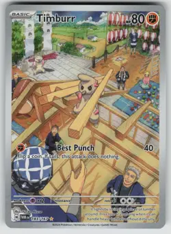 Timburr 183/167 Illustration Rare Twilight Masquerade Pokemon Near Mint - Image 1