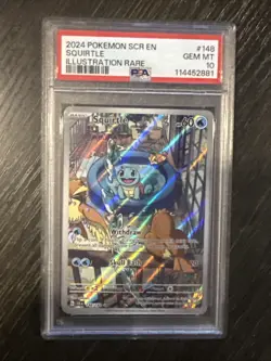 Pokemon 2024 SV07 Stellar Crown Squirtle 148/142 IR Holo EN PSA 10 - Image 1