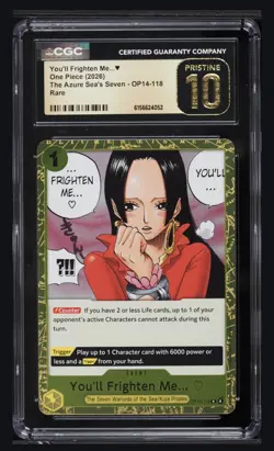 One Piece The Azure Sea's Seven OP14-118 You'll Frighten Me... R CGC 10 Pristine - Image 1