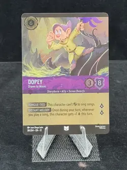 Disney Lorcana-Wilds Unknown-Dopey-Drawn to Music-#38-Cold Foil-M/NM - Image 4