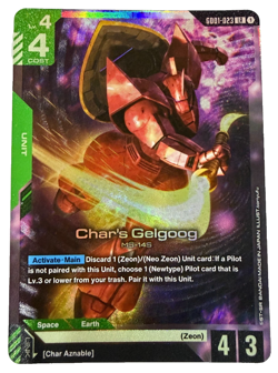 Char's Gelgoog | Newtype Rising | GD01-023 | LR | Bandai | Gundam Card Game - Image 1