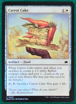 Carrot Cake (Foil) - Bloomburrow (BLB) #7 - Magic: The Gathering MTG Card - Image 1