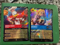 Disney Lorcana Magical Places- Rapunzel & Donald Duck EPCOT Promo Cards SET - Image 1
