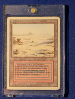 MTG Magic the Gathering Badlands Dual Land Revised Edition Heavy Play - Image 1
