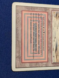 MTG Magic the Gathering Badlands Dual Land Revised Edition Heavy Play - Image 3