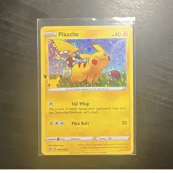 Pokemon Pikachu SWSH039 25th Anniversary STAMPED General Mills Cereal Promo - Image 1