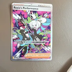Pokemon TCG Roxie's Performance 121/086 Cosmic Eclipse Secret Rare Full Art Holo - Image 1