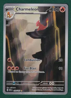Pokemon TCG Charmeleon 169/165 Illustration Rare SV 151 Scarlet & Violet Holo NM - Image 1