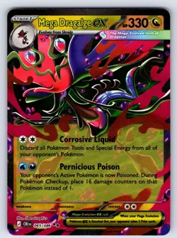 Mega Dragalge ex 065/086 Holo Double Rare Chaos Rising Pokemon Holo Near Mint - Image 1