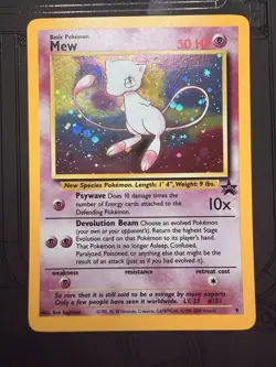 2000 Mew 9 Wizards Black Star Pokemon League Promo Holo - Image 1