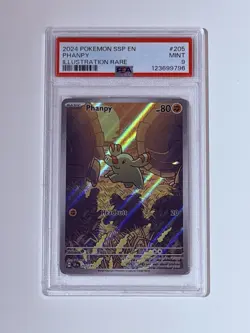 Pokemon TCG - Phanpy #205 - Surging Sparks - PSA 9 - MINT - Image 1