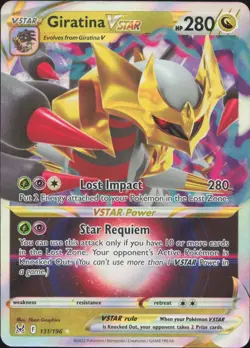Giratina VSTAR 131/196 Holo VSTAR Rare Lost Origin Pokemon Near Mint - Image 1