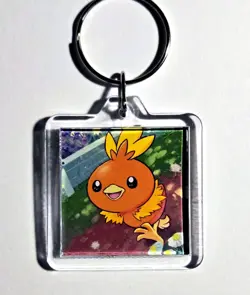 Pokemon Holo Blaziken Torchic Evolution Double-Sided Acrylic Hoenn Keychain - Image 2
