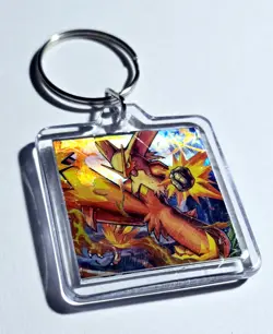 Pokemon Holo Blaziken Torchic Evolution Double-Sided Acrylic Hoenn Keychain - Image 3
