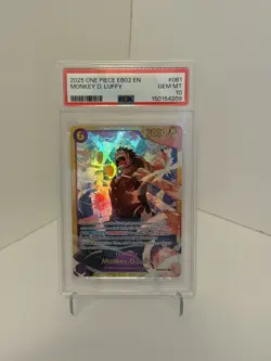 One Piece Extra Booster Anime 25th Collection Monkey D Luffy EB02 061 SEC PSA 10 - Image 1