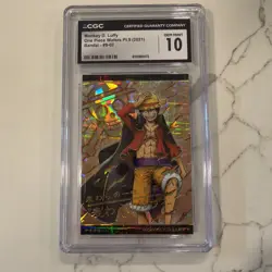2021 ONE PIECE WAFERS COUNTERATTACK SIGNAL #02 MONKEY D. LUFFY CGC 10 Gem Mint - Image 1