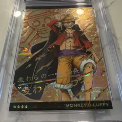 2021 ONE PIECE WAFERS COUNTERATTACK SIGNAL #02 MONKEY D. LUFFY CGC 10 Gem Mint - Image 3