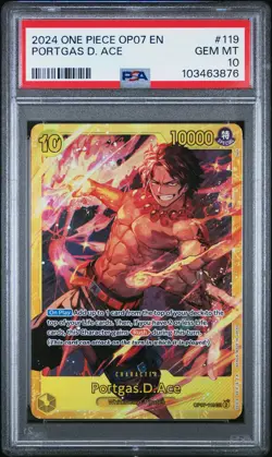 2024 ONE PIECE OP07-500 YEARS IN THE FUTURE #119 PORTGAS D. ACE PSA 10 - Image 1