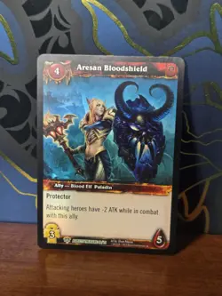 World Of Warcraft Tcg Aresan Bloodshield Foil - Image 1