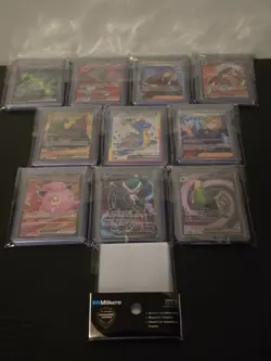 Pokemon Various Full Art Cards/Trainers + Sleeves Bundle (48 Cards) - Image 1