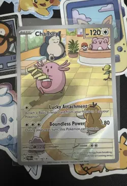 Pokemon Chansey TCG Scarlet & Violet Twilight Masquerade Holo Card 187/167 - Image 1