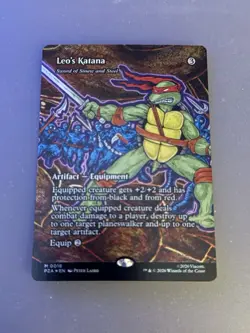 Leo's Katana (Borderless Foil) MTG Teenage Mutant Ninja Turtles NM - Image 1