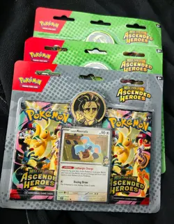 3- Pokemon TCG Ascended Heroes Mega Evolution 2 Pack Blister - Erika & Larry Set - Image 1