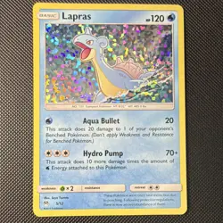 Pokemon TCG McDonald's 2019 Lapras 5/12 Holo Promo English HP120 2019 - Image 1