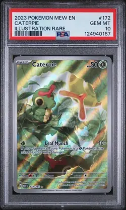 Caterpie 172/165 PSA 10 Pokemon SV: 151 Illustration Rare - Image 1