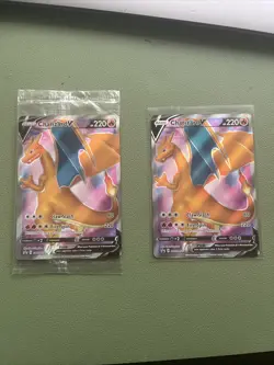 2x Charizard V SWSH050 Black Star Promo NM/M - Pokemon Card (one sealed) - Image 1