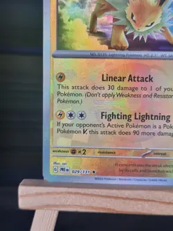 Jolteon - 029/131 Prismatic Evolutions (Pokemon) Master Ball Reverse Holo - Image 4