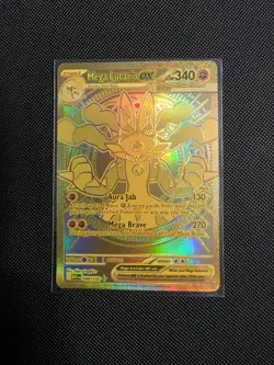 Pokemon TCG Mega Lucario EX 188/132 Me01 Mega Evolution FA Holo EN - Image 3