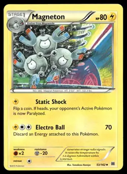 Magneton 53/162 Uncommon BREAKthrough Pokemon Lightly Played - Image 1