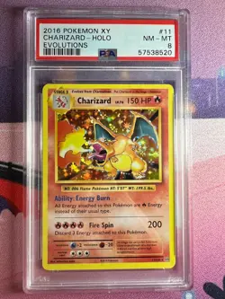 2016 POKEMON XY EVOLUTIONS #11/108 CHARIZARD HOLO - PSA 8 - Image 1
