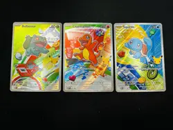 Pokemon First Partner Illustration Collection Series 1 Kanto Gen 1 Starters Set - Image 1