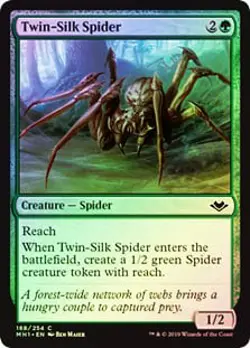 Twin-Silk Spider FOIL Modern Horizons NM Green Common MAGIC MTG CARD ABUGames - Image 1