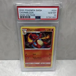 The Pokemon Company Charmeleon 024/185 Vivid Voltage Regular Uncommon EN PSA 10 - Image 1