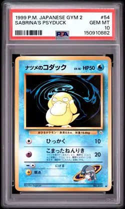 1999 Pokemon Japanese Gym 2 #54 Sabrina'S Psyduck PSA 10 - Image 1