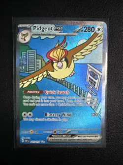 Pokemon TCG Obsidian Flames Pidgeot EX 225/197 SV03 Holo - Image 1