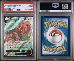 2021 POKEMON SWORD & SHIELD FUSION STRIKE #257 FULL ART/GREEDENT V PSA 10 - Image 3