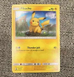 Pokemon TCG Pikachu SM183 SM EN Holo Promo Basic 70 HP Thunder Jolt 40 - Image 1
