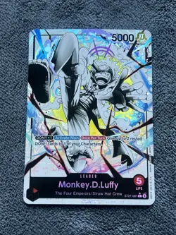 Monkey D. Luffy Leader ST21-001 Gear 5 Parallel Alt Art Foil One Piece CCG NM - Image 1